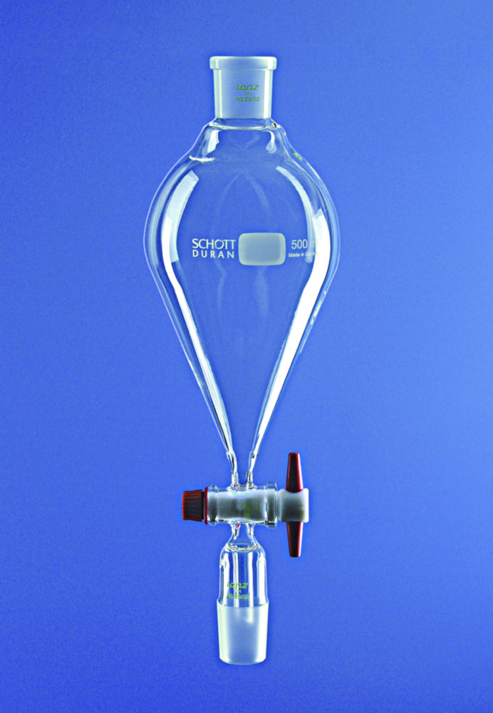 Tropftrichter 1000 ml, NS 29/32 kugelförmig, PTFE-Küken