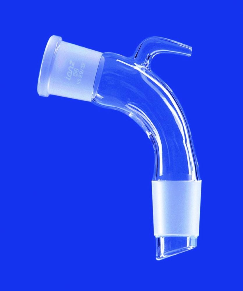 Destilliervorstöße, gebogen, mit Belüftung, DURAN®-Rohr