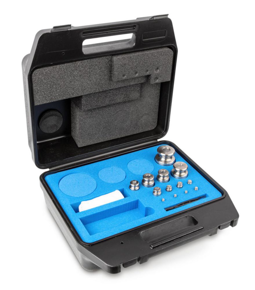 Gewichtssatz M1, 1g...1kg, Edelstahl, feingedreht, im Kunststoff-Koffer