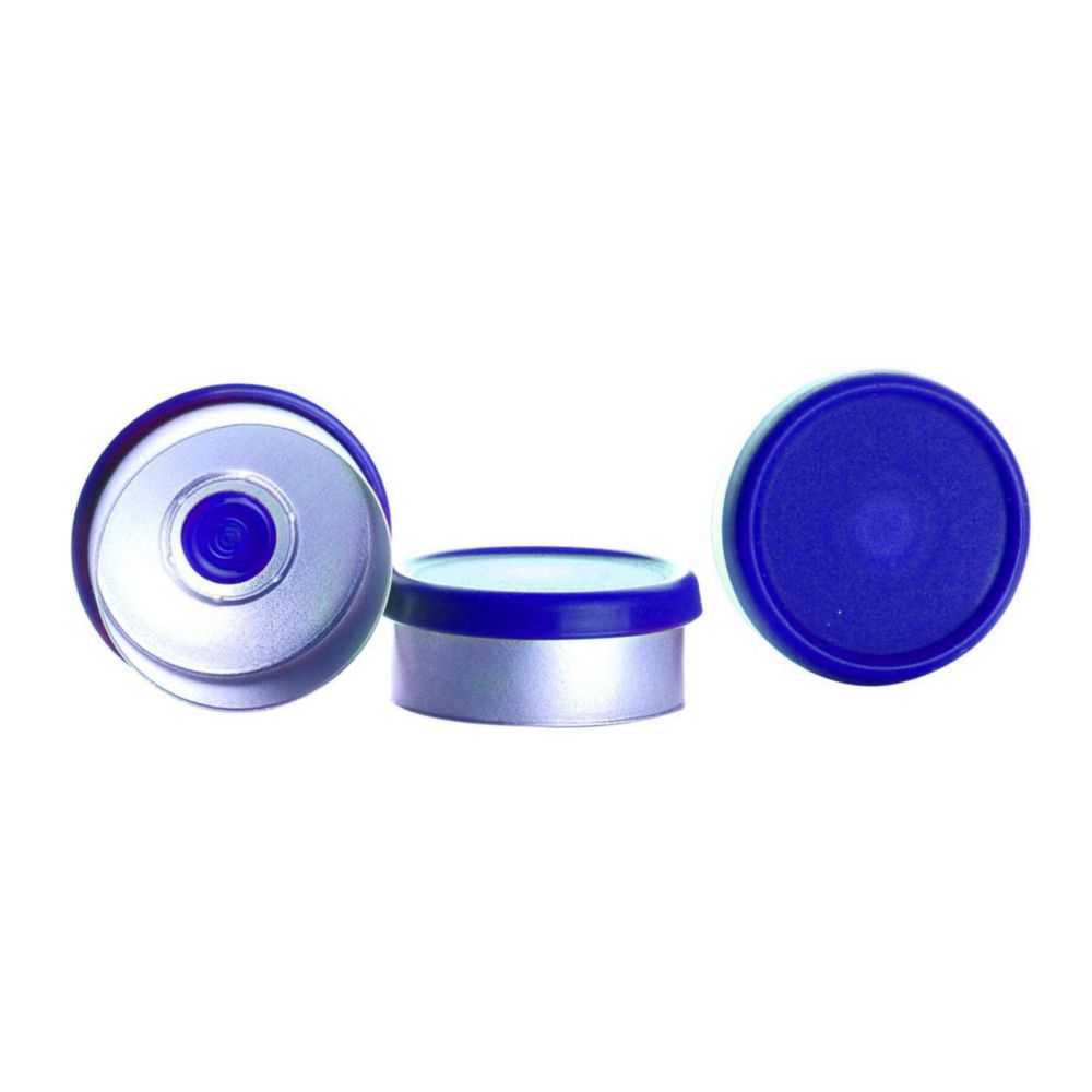 WHEATON-Flip-Kappen 20 mm, Aluminium blau, steril, VE=125 (W988012-S)