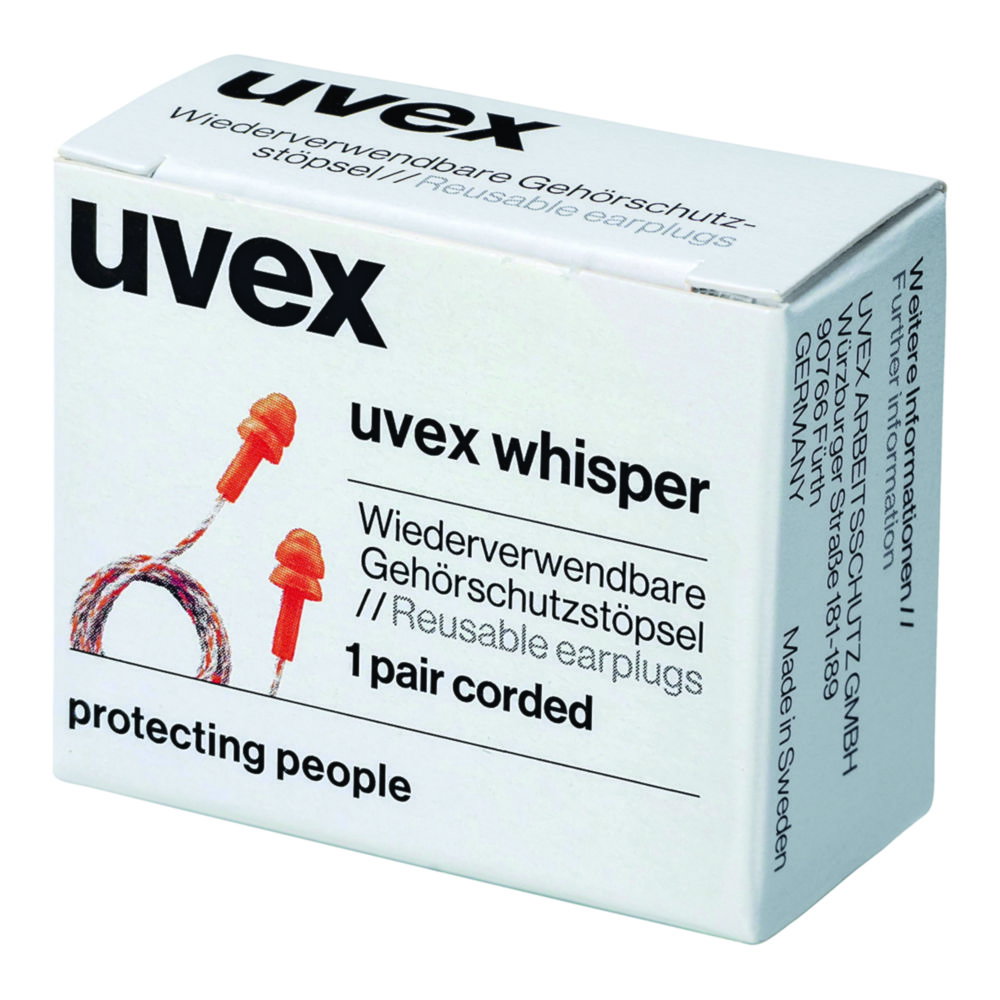 Gehörschutzstöpsel whisper mit Kordel in Minibox VE=50 Paar