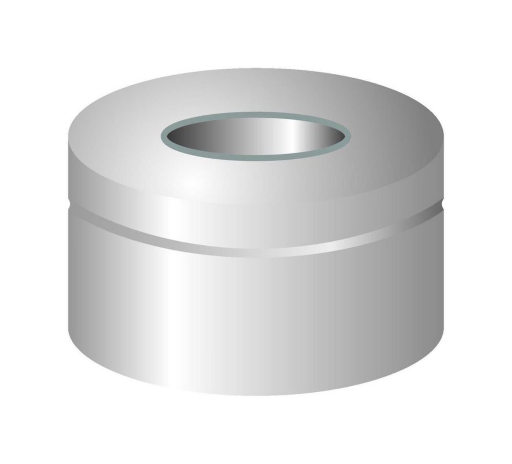 Alu-Bördelkappen N 11, silber Loch mit O-Ring, Alu-Septum, TPF, rolliert, Dicke:1,0mm, Packung à 100