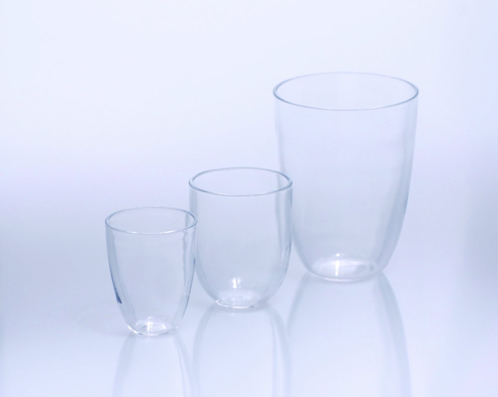 Tiegel, Quarzglas, hoch