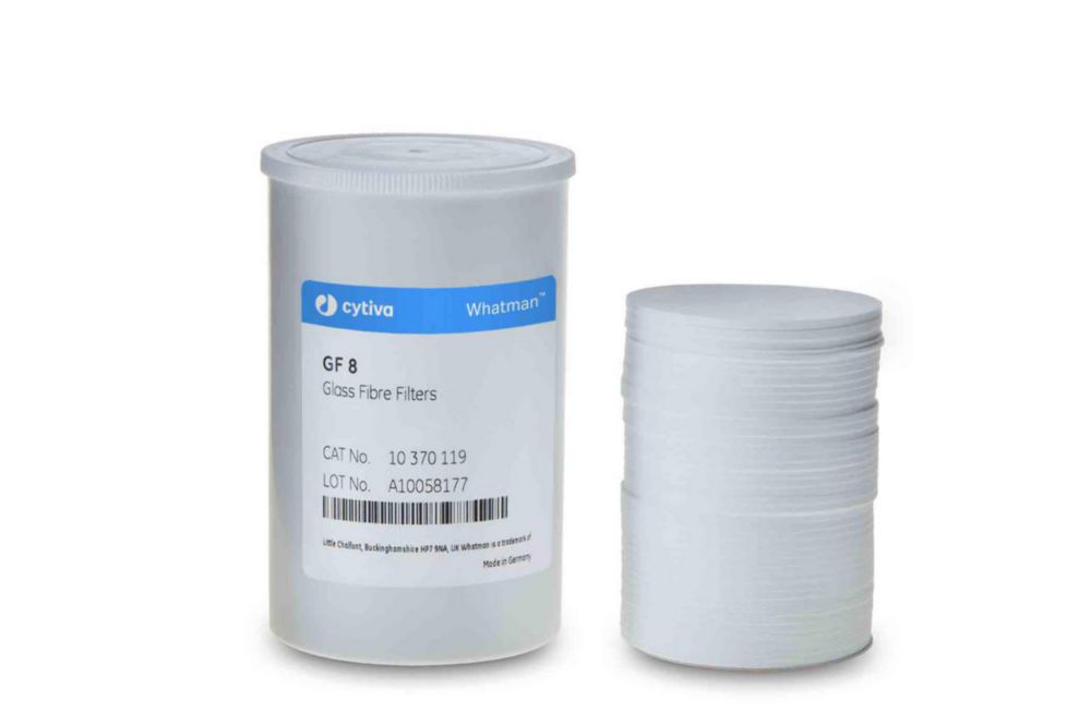 GF-Rundfilter GF 8, 90 mm 75 g/m², Abscheidegrad 99% VE=100