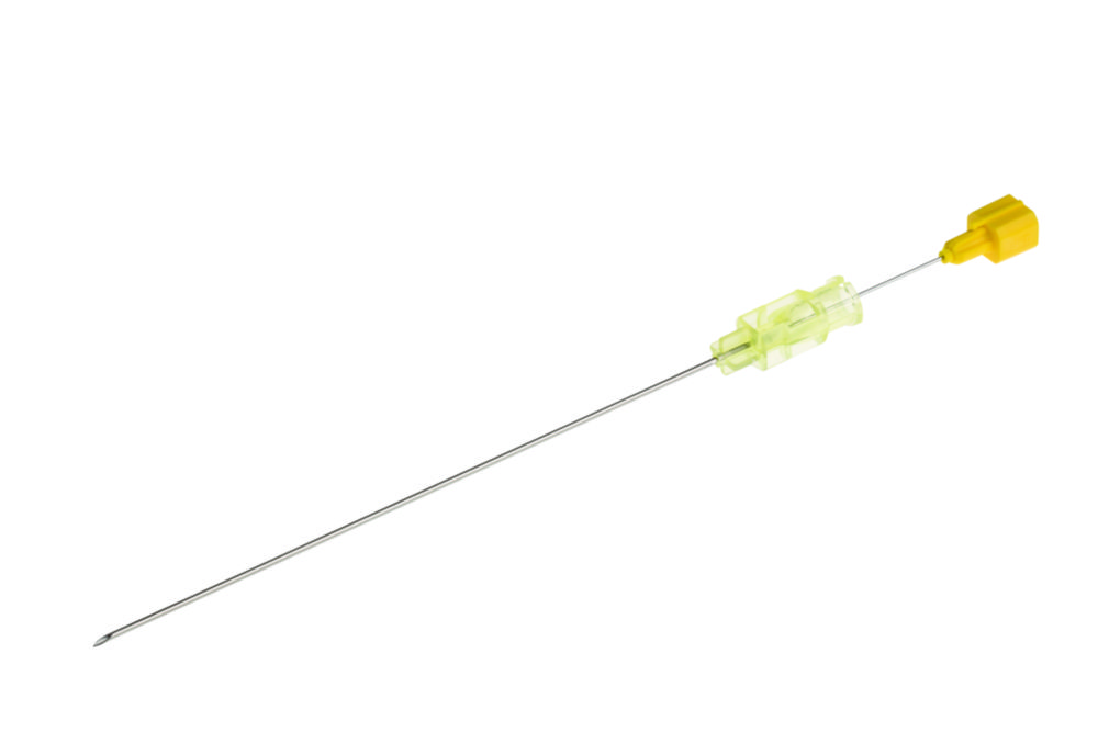 Spinalkanülen 20 G x 3 ½" mit Quincke-Schliff, gelb, steril, 0,9x90 mm, VE=8x25