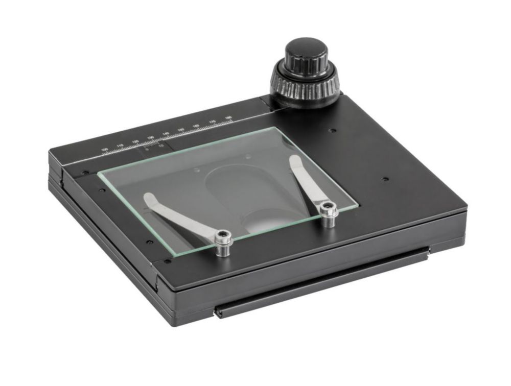 Kreuztisch (Durchlicht möglich). für Stereomikroskop