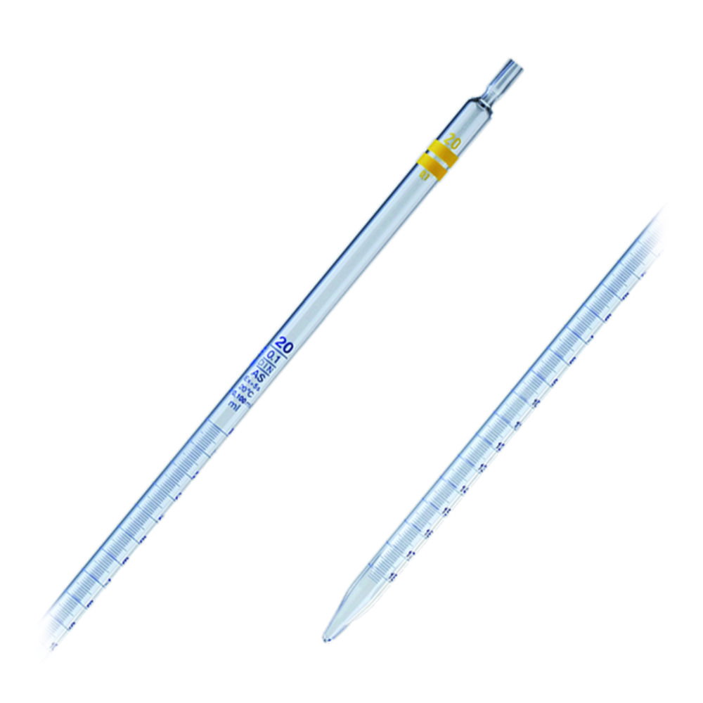 LLG-Messpipetten, Glas, Klasse AS, blau graduiert, Typ 3