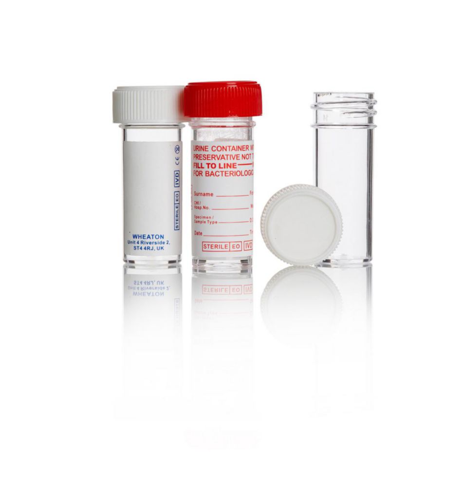 WHEATON-Probenfläschchen Rambolidi 7 ml PS klar, mit PP-Kappe, ohne Label, steril, VE=700