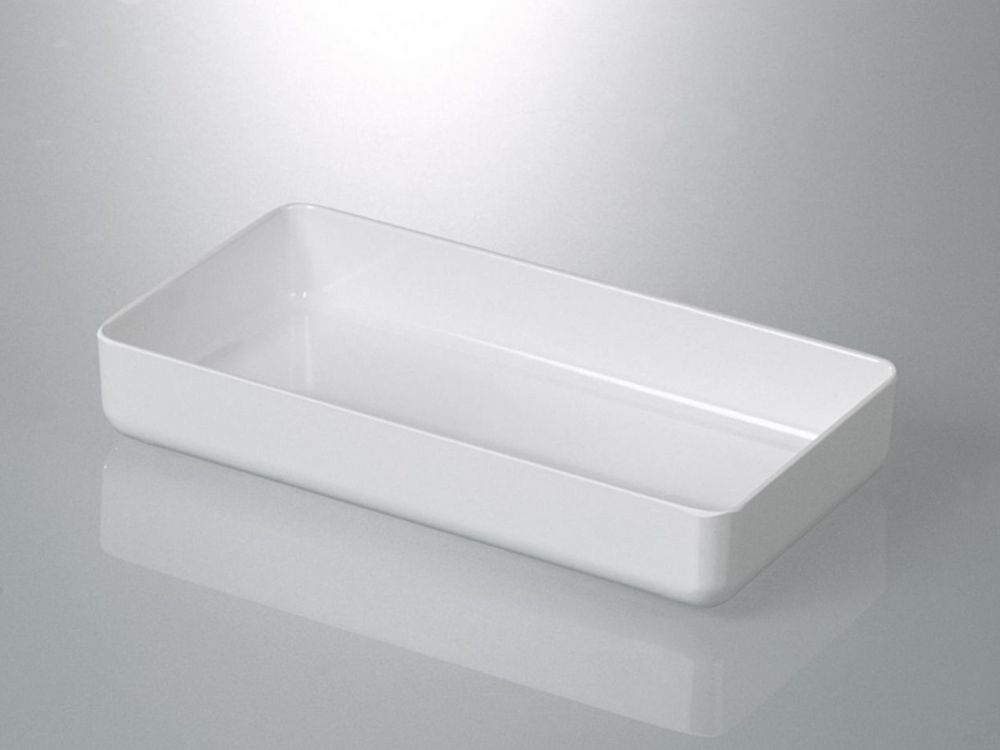 Instrum.-Schale 500 ml 210x110x35mm, Melaminharz, weiß, autoklavierbar, ohne Deckel # 4230-2051