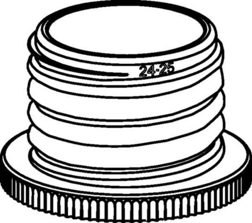Flaschengewindeadapter von GL 32 auf GL 25, ETFE
