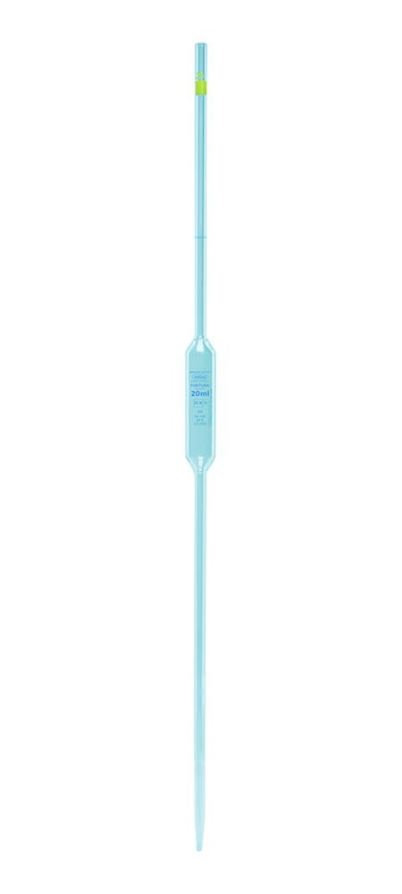 Vollpipetten Volac FORTUNA®, Kalk-Natron-Glas, Klasse AS, 1 Marke, blau graduiert