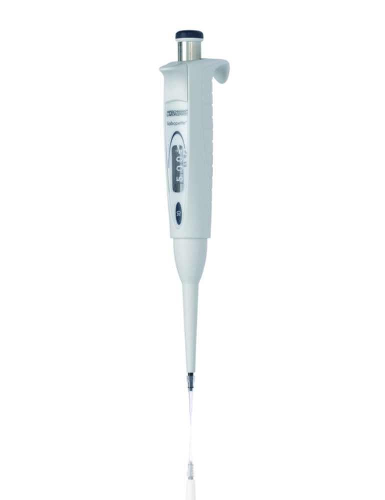 labopette® variabel 0,5 - 10 µl Einkanalpipette mit variabler Volumeneinstellung
