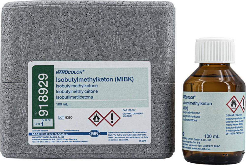 Zusatzreagenz Isobutylmethylketon Packung à 100 ml, Chemie - Testsatz UN 3316, 9, II, (E)