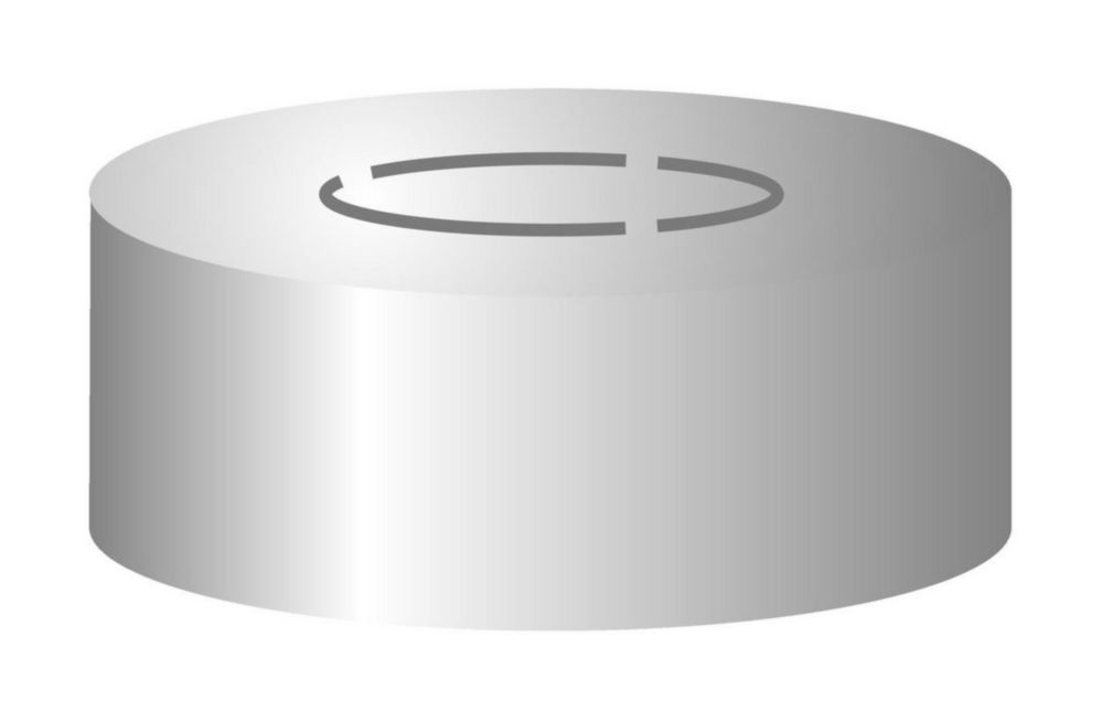 Alu-Mittelabrisskappe N 20, silber VE=100