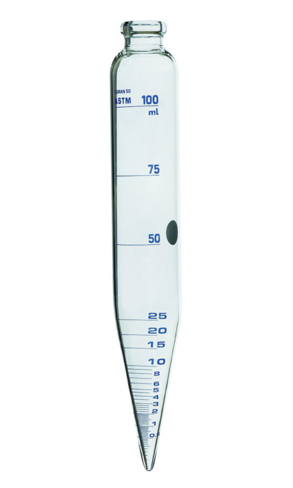 ASTM-Zentrifugengläser, zylindrisch, unten konisch, Borosilikatglas 3.3
