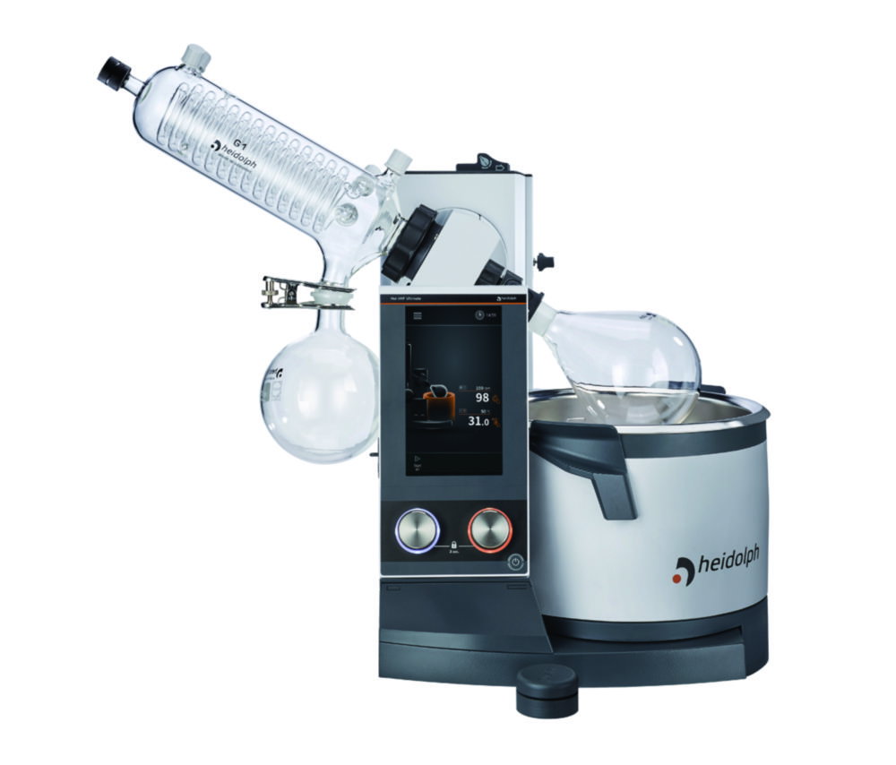 Rotationsverdampfer Hei-VAP Ultimate, mit Handlift, Diagonalkühler