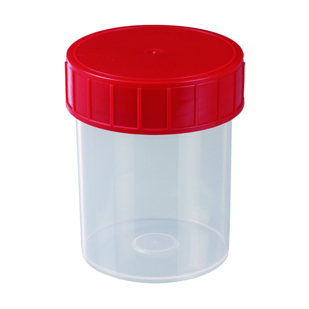 Probenbecher, PP, mit Schraubdeckel, LDPE