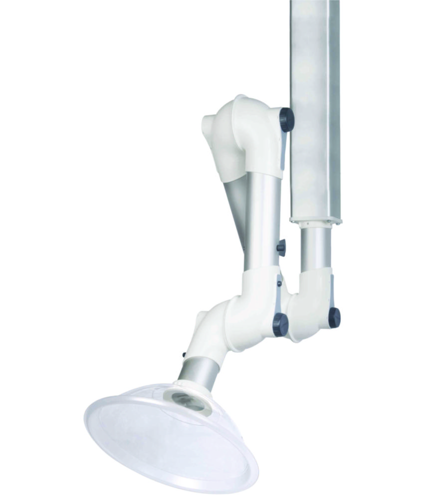 Absaugung für Laborarbeitstische mit Wandbefestigung 1000 x 75 mm