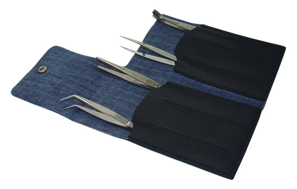 LLG-Pinzettenset, 4-teilig, Chrom-Nickel-Stahl