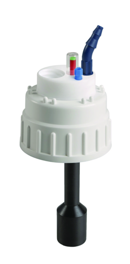 SafetyWasteCap B53 mechanische Füllstandskontrolle 1x 2,3/3,2 mm AD + Anschluss für Abluftfilter